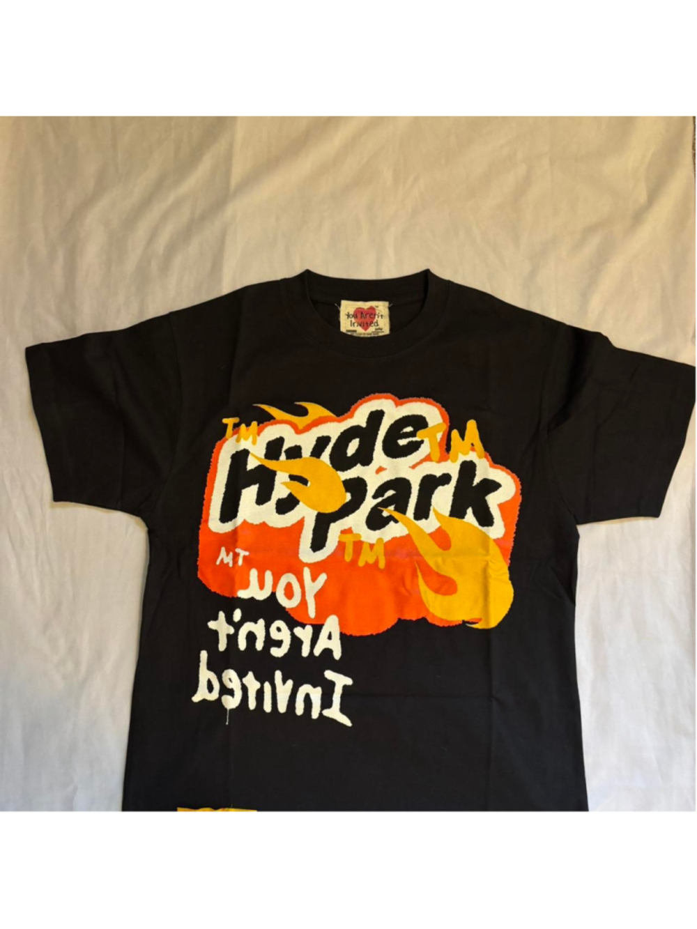 Men’s small shirt Hyde Park black cotton t-shirt #london #music new with sticker